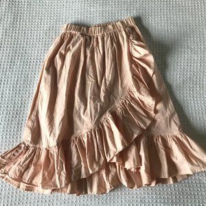 ASOS | Pink Ruffle Midi Skirt